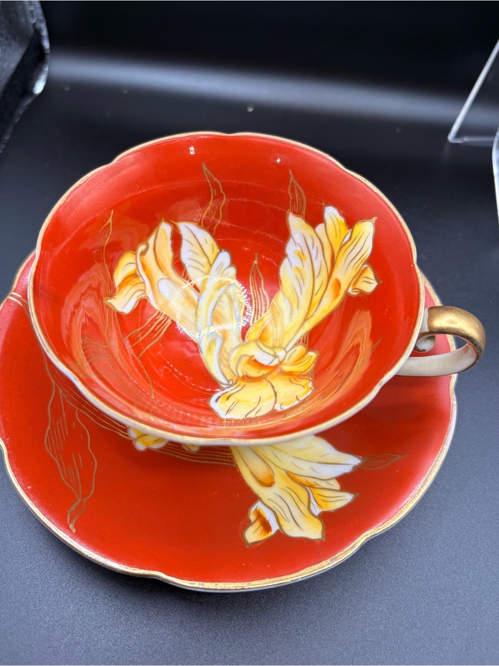 Made in Occupied Japan Diamond China tea and saucer set.